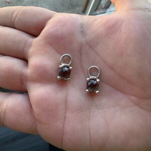 Judith Ripka smoky quartz earring charms